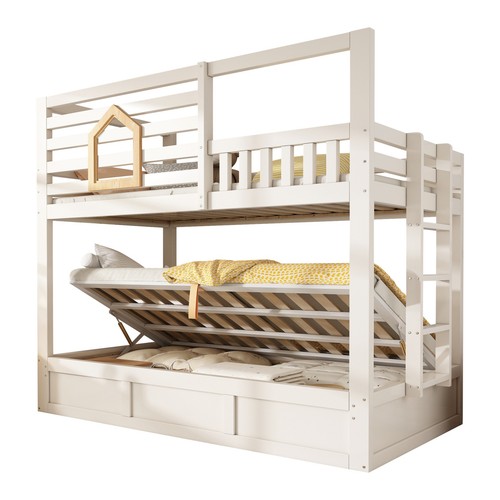 Wooden kids bunk - kids, hydraulic