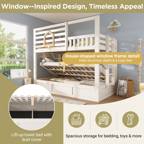 Kids wooden bunk - kids, bed