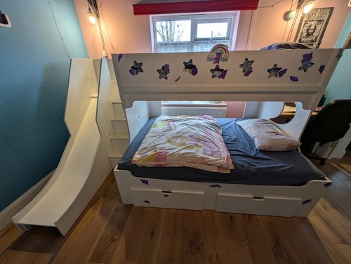 Premium bunkbed with slide and - with,