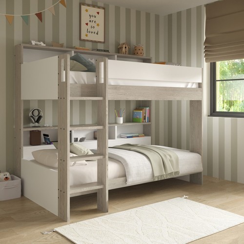 White and oak bunk - oak,