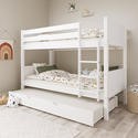 White Wooden Bunk Bed with
